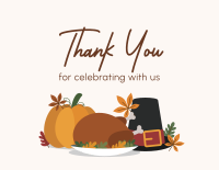 Thanksgiving Dinner Thank You Card Design