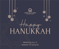 Simple Hanukkah Greeting Facebook post Image Preview