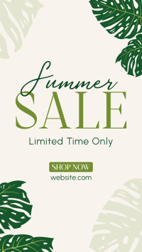 Summer Monstera Leaf Sale TikTok Video Image Preview