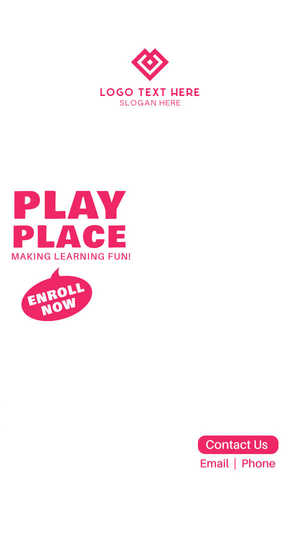 Play Place Post Facebook Story Design