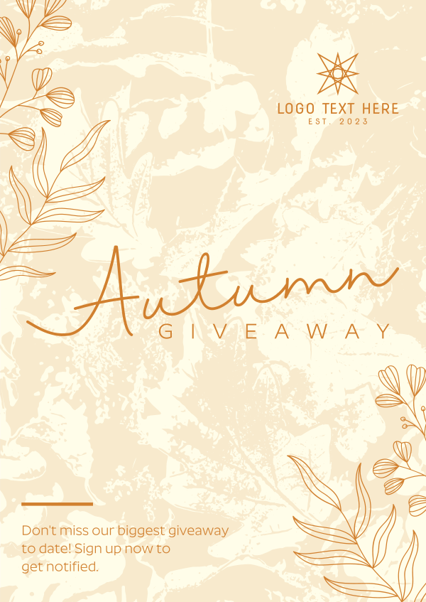 Leafy Fall Grunge Poster Design Image Preview