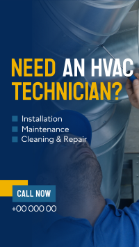 HVAC Technician Facebook Story Design