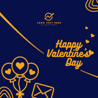 Simple Valentines Greeting Instagram Post Design