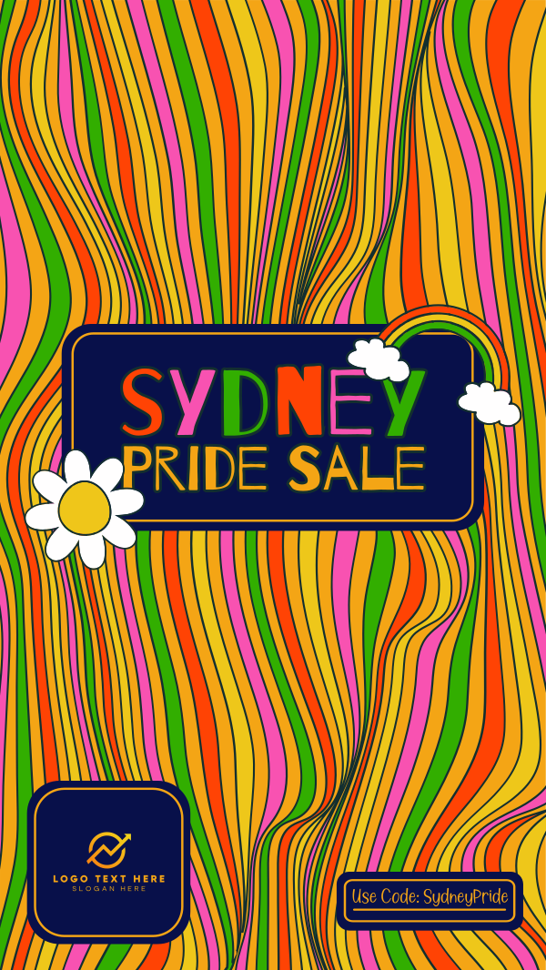 Aughts Sydney Pride Facebook Story Design