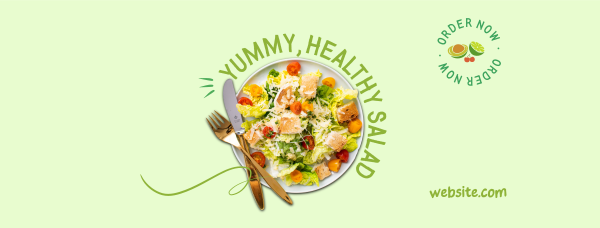 Clean Healthy Salad Facebook Cover Design Image Preview