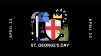 Happy St. George's Day  Zoom Background Image Preview