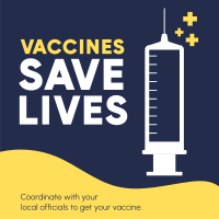 Vaccines Save Lives Instagram Post Design