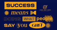 Quirky Success Quote Facebook ad Image Preview