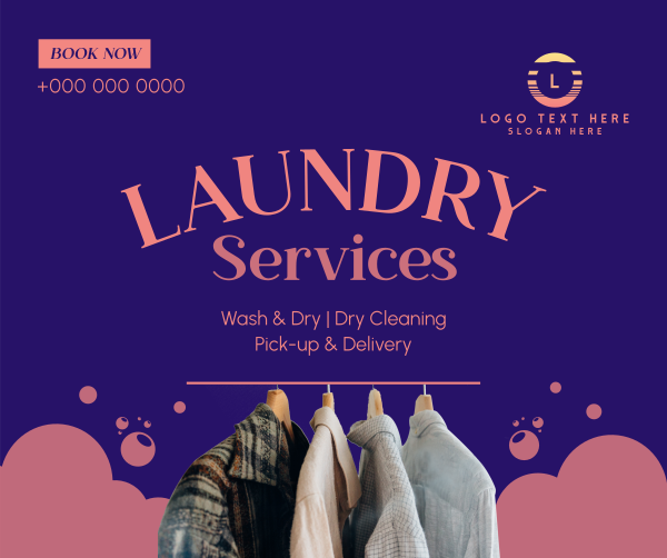 Dry Cleaning Service Facebook Post Design