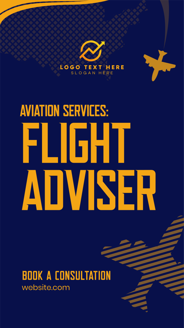 Aviation Flight Adviser Instagram Story Design Image Preview