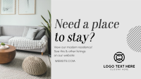 Cozy Place to Stay Facebook Event Cover Design