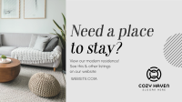 Cozy Place to Stay Facebook Event Cover Image Preview