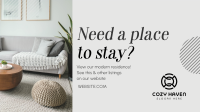 Cozy Place to Stay Facebook Event Cover Image Preview