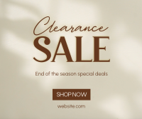 Minimalist Clearance Sale Facebook post Image Preview