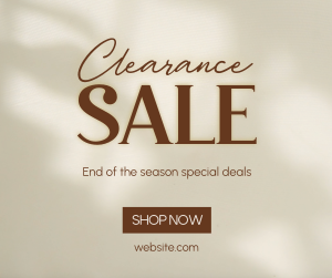 Minimalist Clearance Sale Facebook post Image Preview