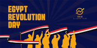 Celebrate Egypt Revolution Day Twitter Post Image Preview