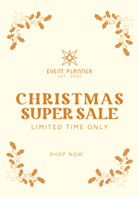 Christmas Super Sale Poster Design