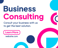 Abstract and Shapes Business Consult Facebook Post Design