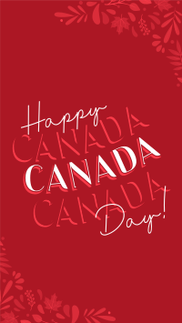 Floral Canada Day TikTok video Image Preview