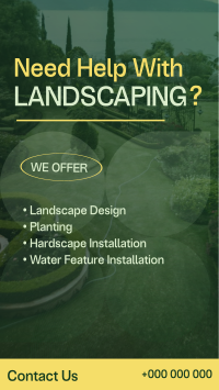 Simple Landscaping Services Facebook Story Design