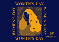 Women's Day Portrait Postcard Design