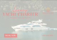 Luxury Yacht Charter Postcard Image Preview