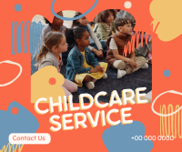 Abstract Shapes Childcare Service Facebook post Image Preview