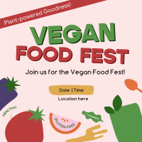 Blocky Vegan Food Fest Instagram Post Image Preview