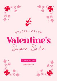 Valentines Day Super Sale Poster Image Preview