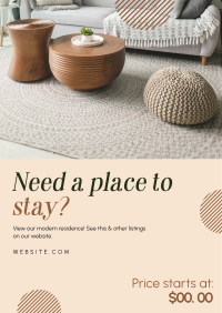 Cozy Place to Stay Poster Design