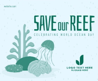 Save Our Coral Facebook Post Design