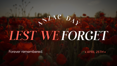 Red Poppy Lest We Forget Facebook event cover Image Preview