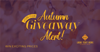 Autumn Giveaway Alert Facebook Ad Design