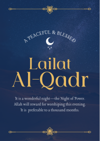 Peaceful Lailat Al-Qadr Flyer Image Preview
