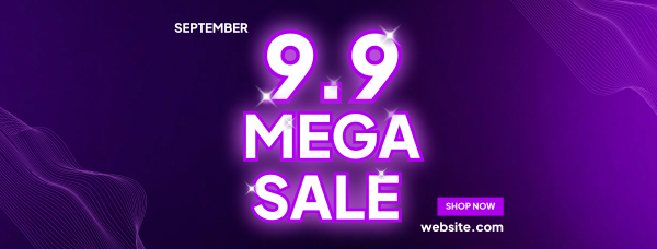 9.9 Mega Sale Facebook Cover Design Image Preview