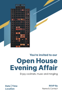 Open House Evening Affaire Invitation Design