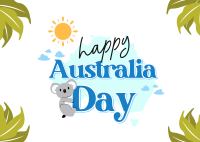 Koala Astralia Celebration Postcard Design