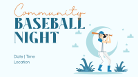Baseball Girl Facebook Event Cover Design