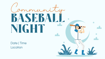 Baseball Girl Facebook event cover Image Preview