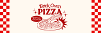 Retro Brick Oven Pizza Twitter Header Design