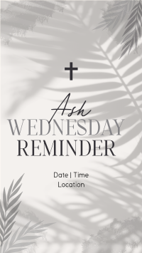 Ash Wednesday Reminder Instagram story Image Preview