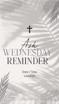 Ash Wednesday Reminder Instagram Story Design