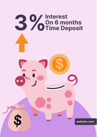 Piggy Time Deposit Flyer Design