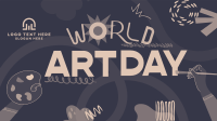 Quirky World Art Day Animation Image Preview