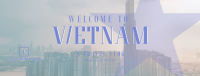 Vietnam Cityscape Travel Vlog Facebook Cover Design