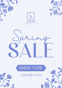 Spring Sale Flowers Flyer Design