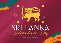 Sri Lanka Independence Postcard Image Preview