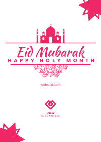 Eid Mubarak Mosque Poster Image Preview