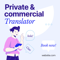 Translator for Hire Instagram Post Image Preview