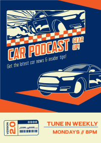 Fast Car Podcast Poster Design